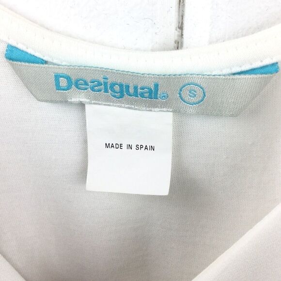 Desigual Cream Triangular Panel Tank - S‎ - Picture 4 of 16